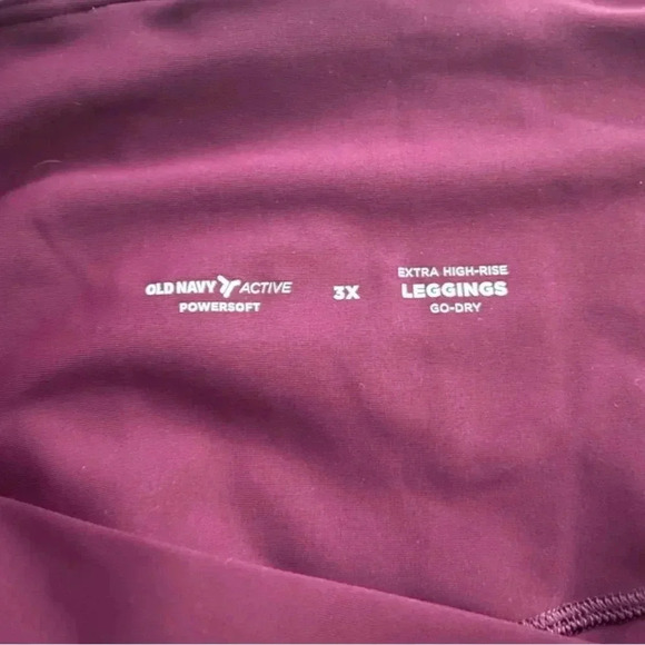 NWOT Women’s Power Soft Extra High Rise Go Dry Purple Leggings Size 3XL XXXL - Picture 3 of 3